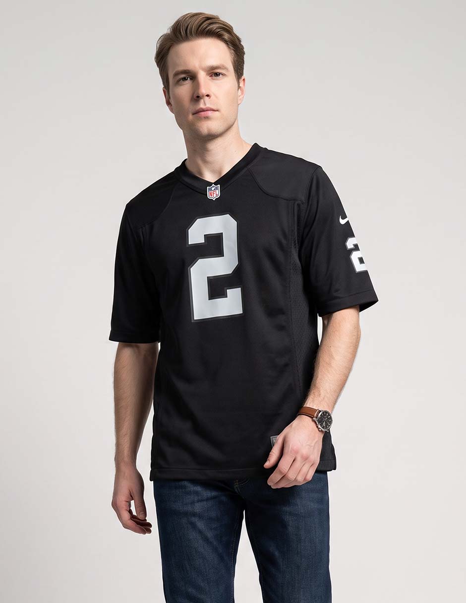Jersey de las vegas raiders manga corta jugador para hombre Jersey de las vegas raiders manga corta jugador para hombre