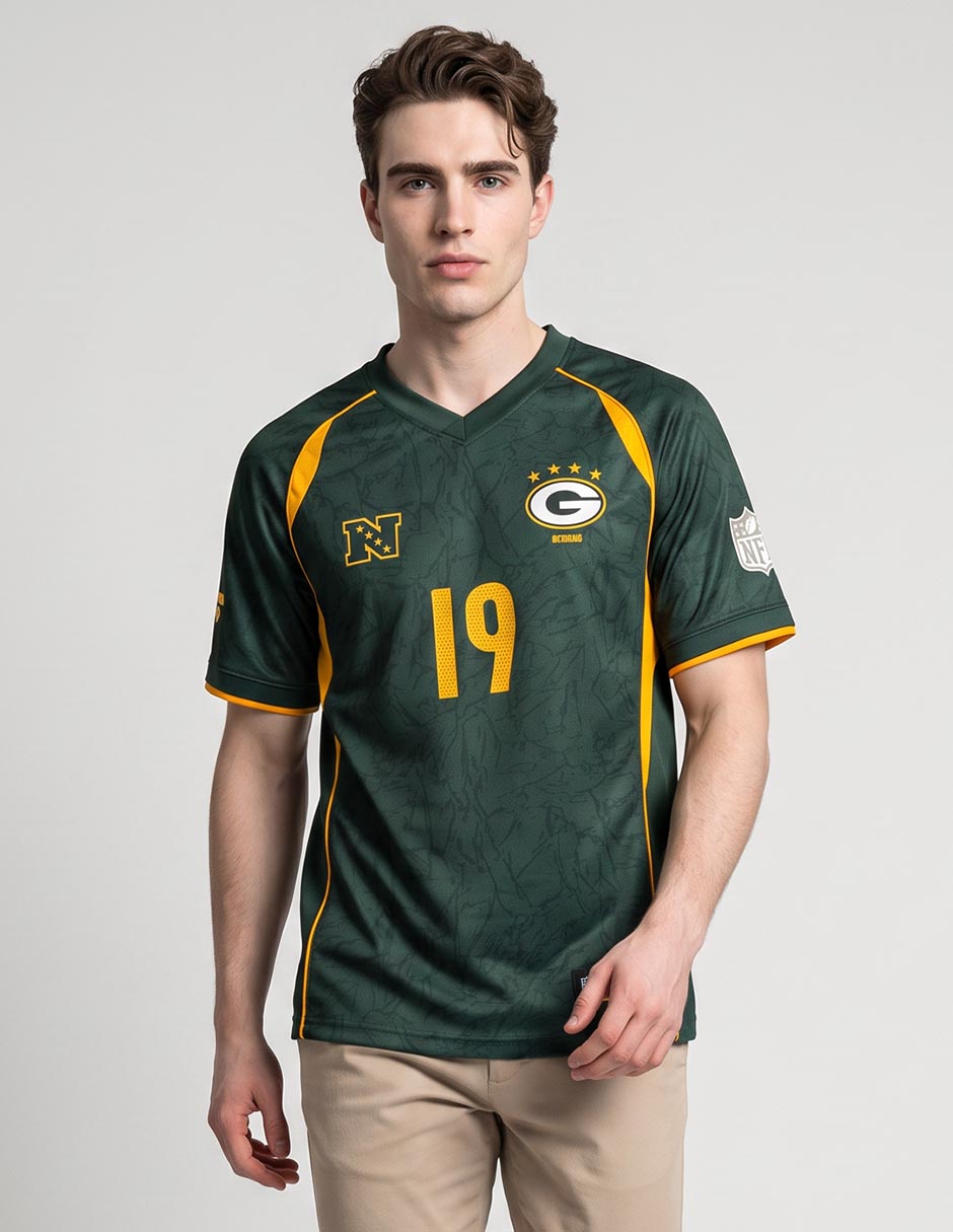 Playera deportiva para fútbol americano green bay packers para hombre