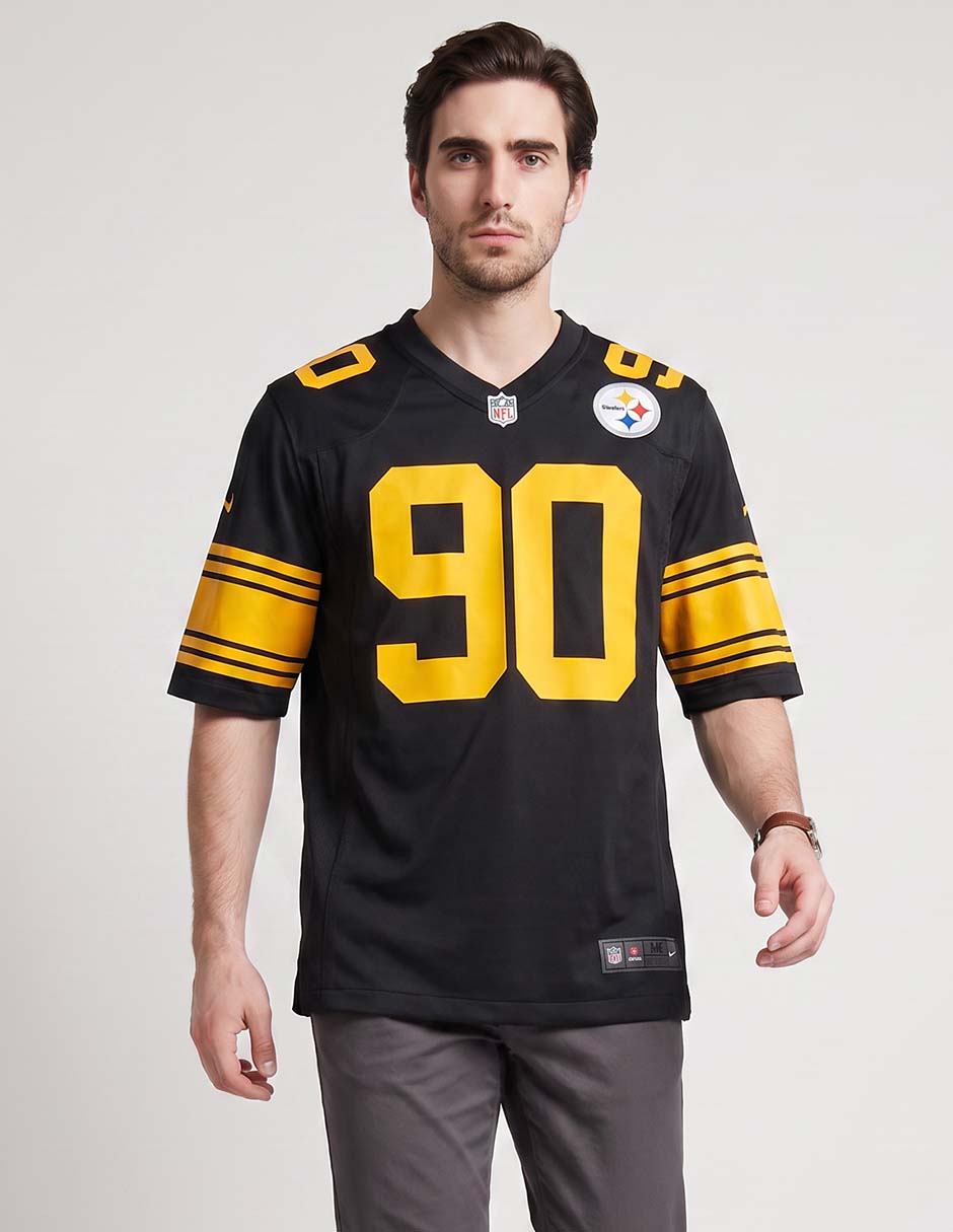 Jersey de Pittsburgh Steelers de T.J. Watt manga corta jugador para hombre Jersey de Pittsburgh Steelers de T.J. Watt manga corta jugador para hombre