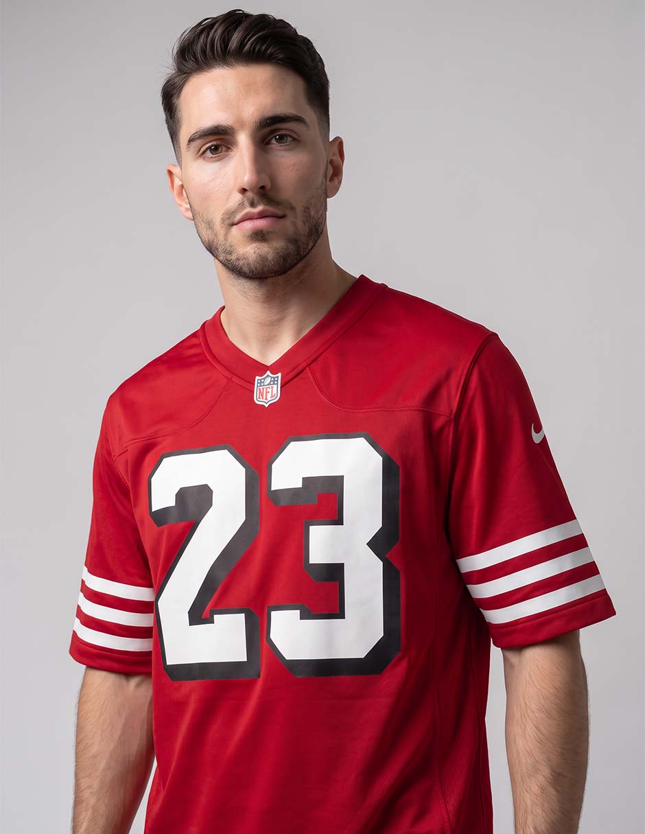 Jersey de San Francisco 49ers manga corta jugador para hombre 3