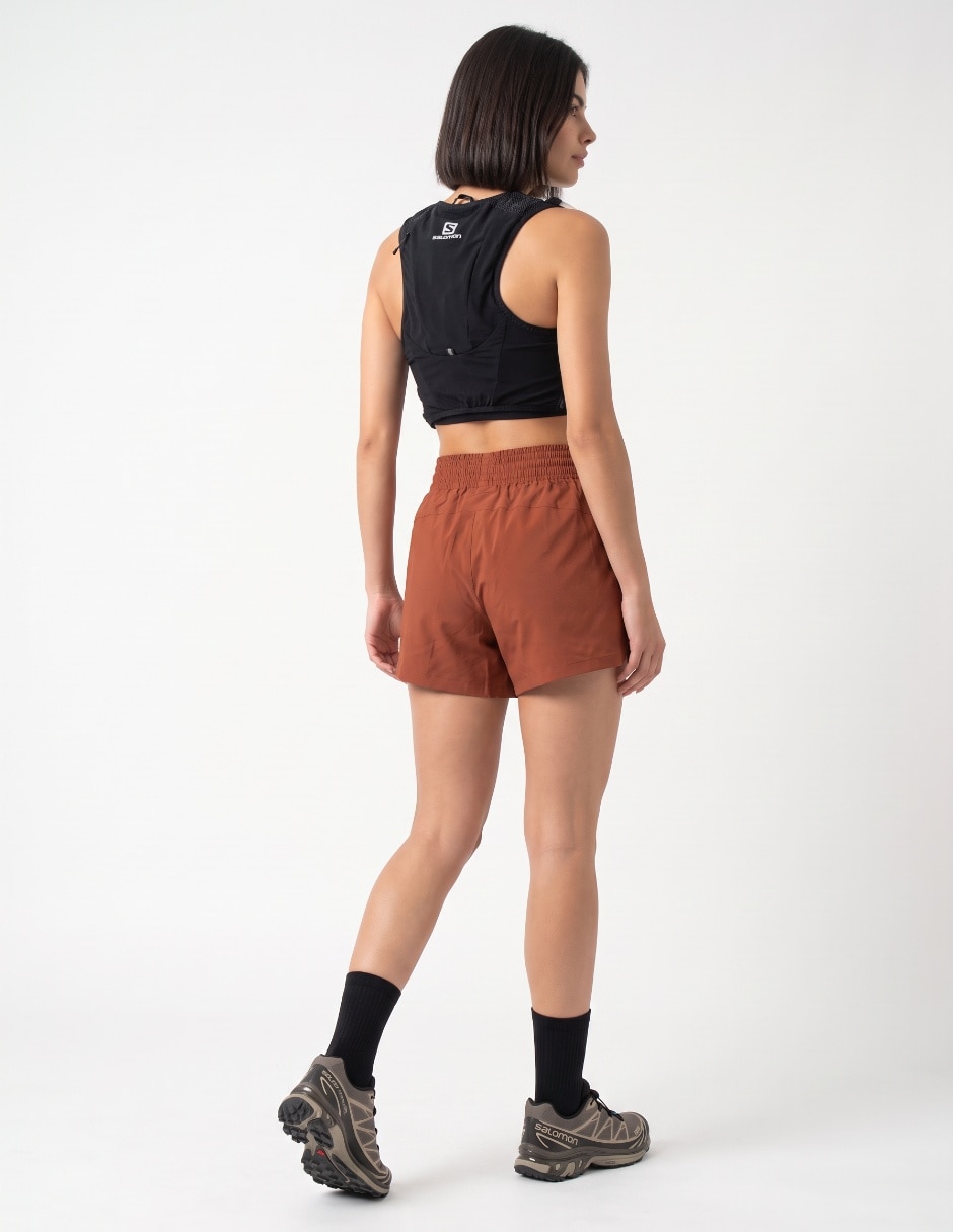 Short con malla con bolsillos para correr mujer 2