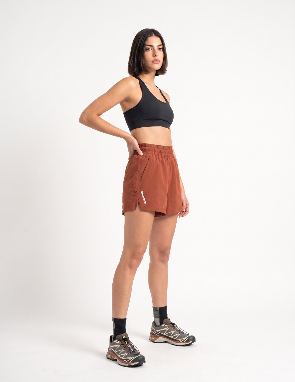 Short con malla con bolsillos para correr mujer 3