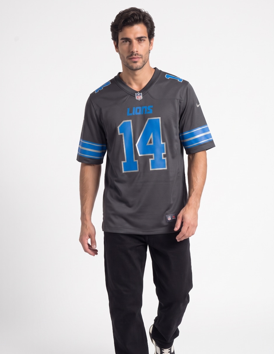 Jersey de detroit lions conmemorativo de manga corta jugador para hombre