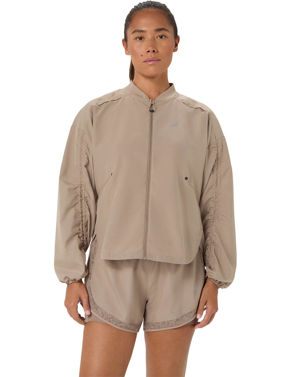 Chamarra para correr asics nagino run adjustable jacket de mujer