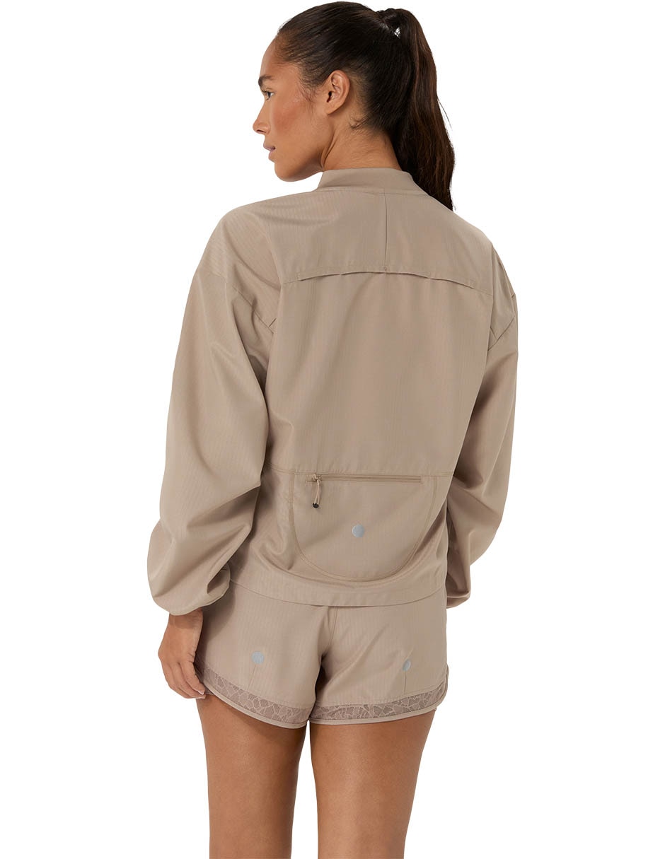 Chamarra para correr asics nagino run adjustable jacket de mujer