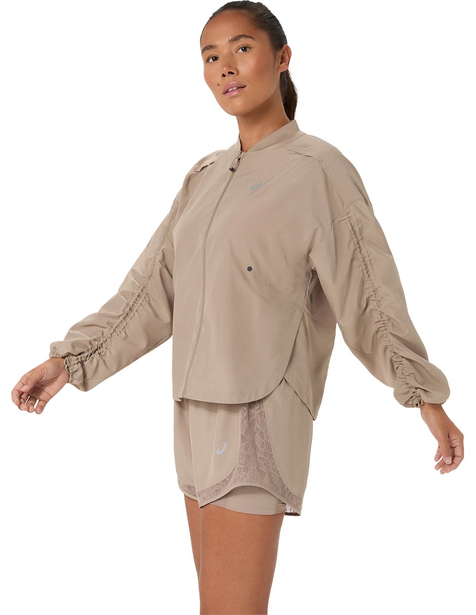 Chamarra para correr asics nagino run adjustable jacket de mujer