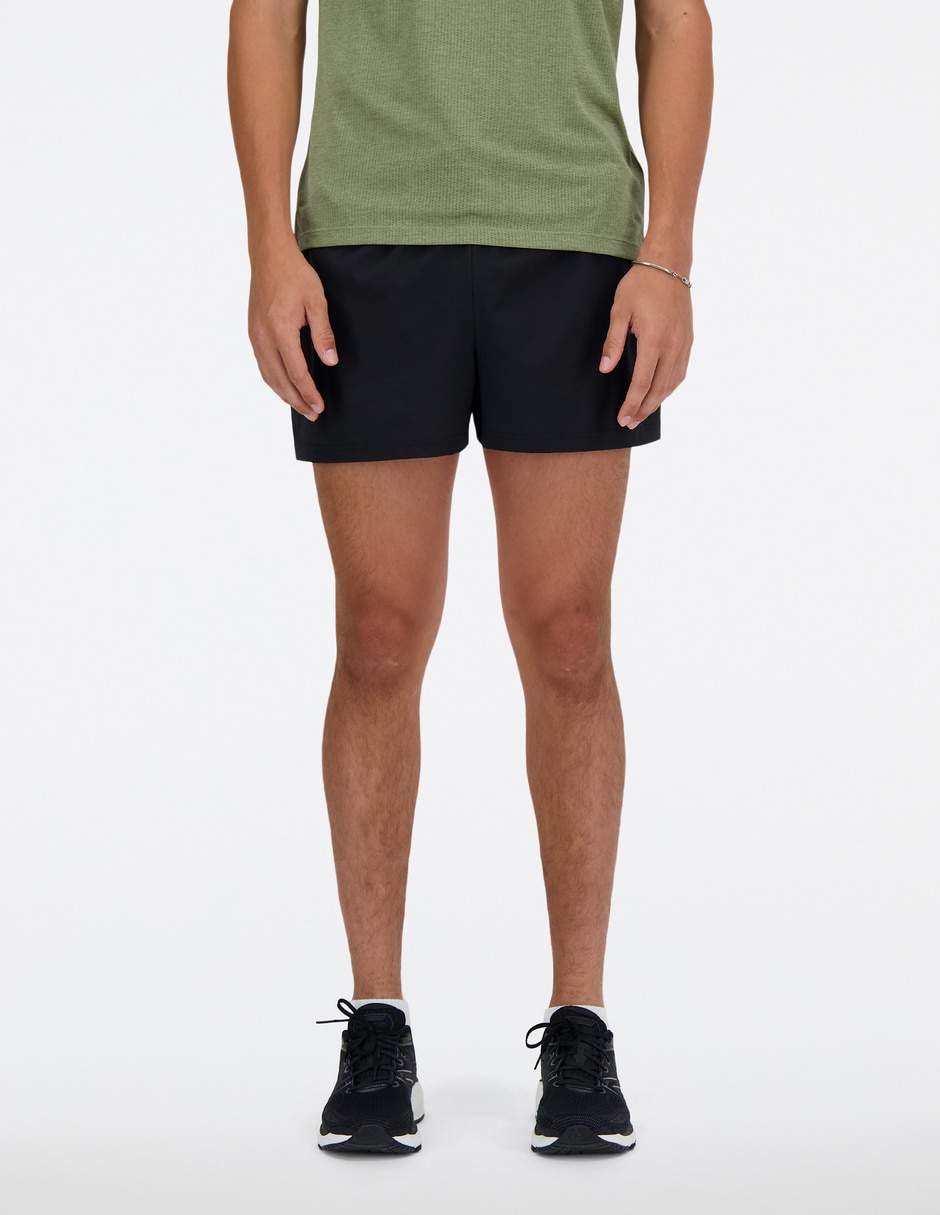 Set short/short sin diseño para correr hombre 4