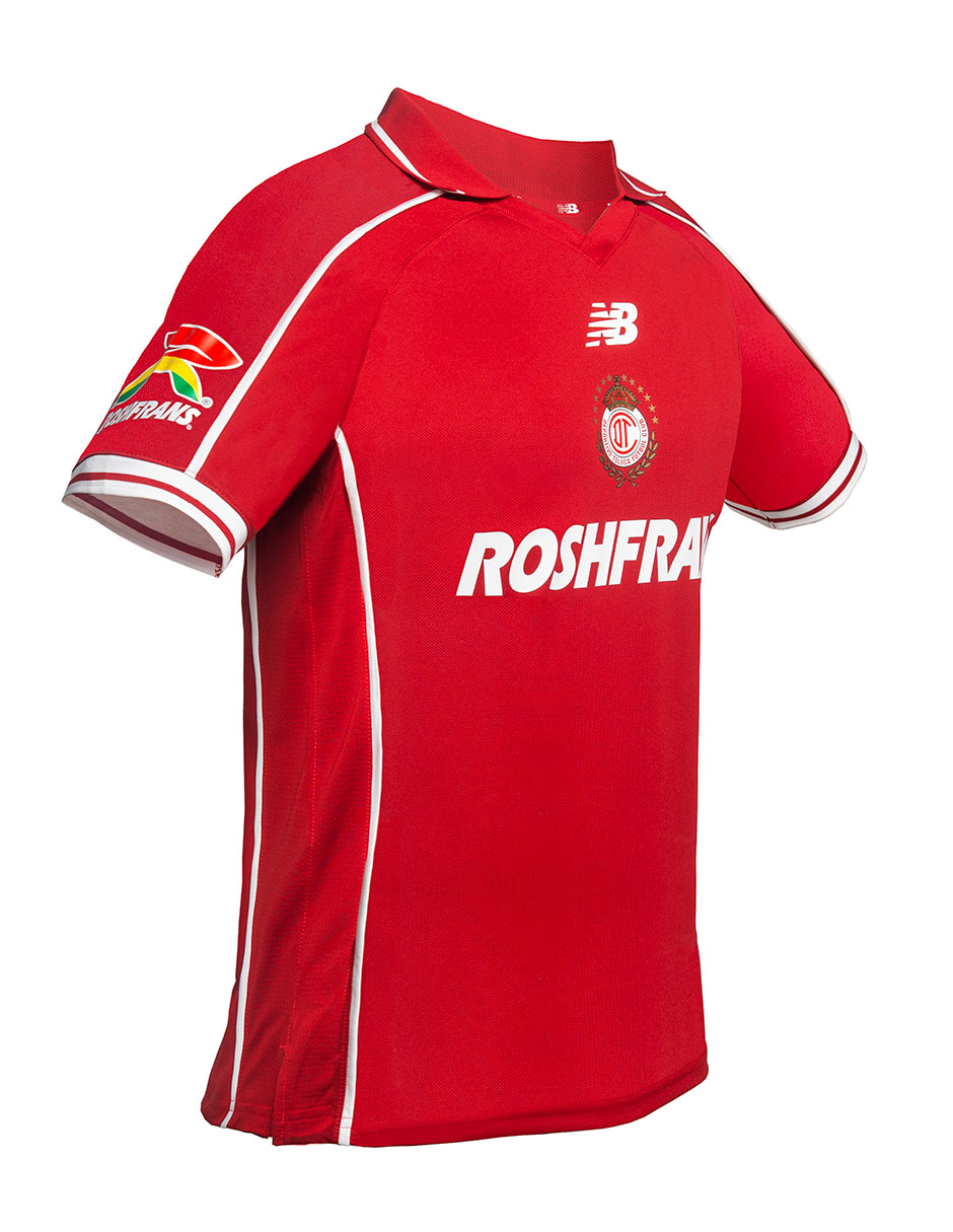 Jersey de club deportivo toluca local de manga corta para hombre 4
