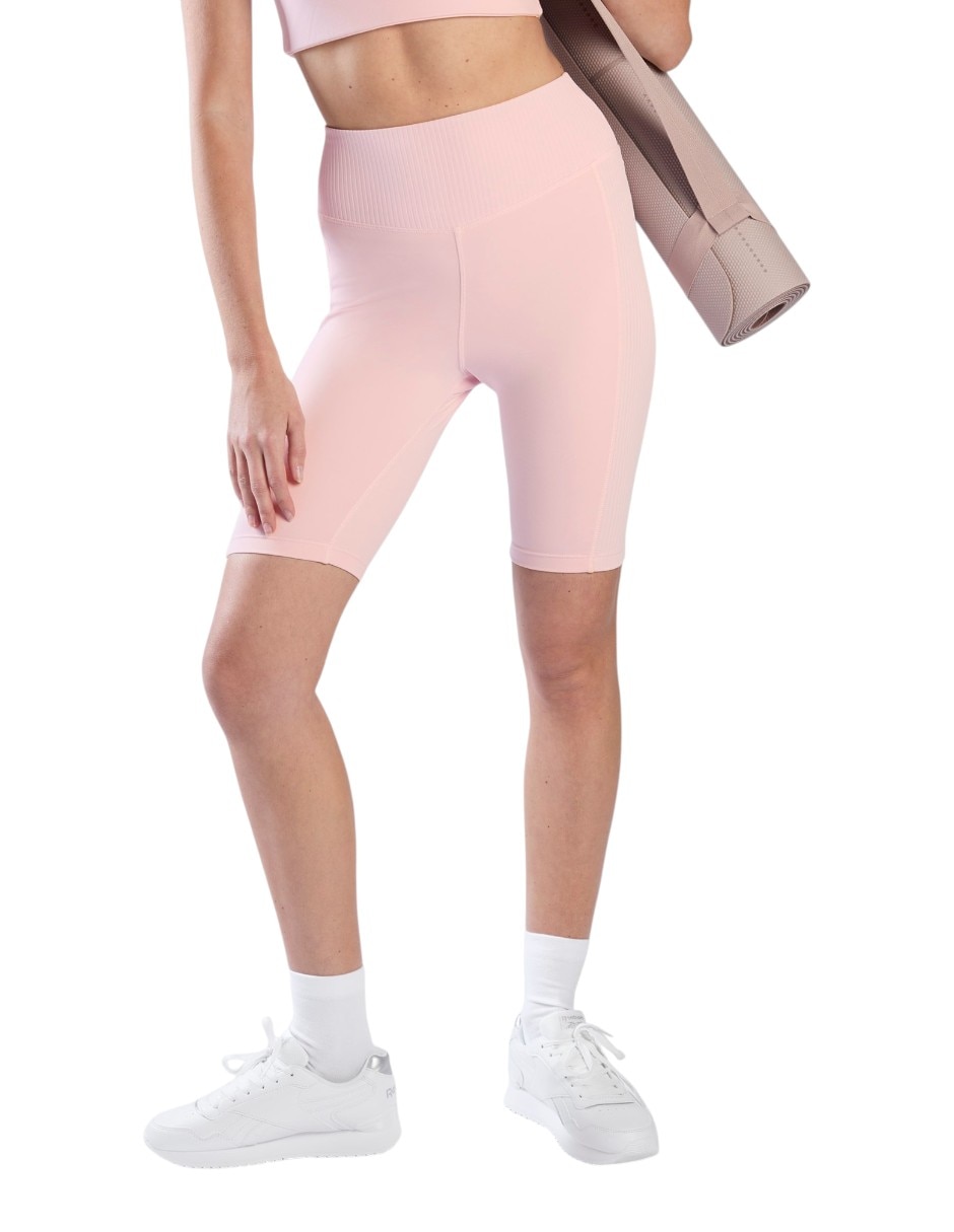 Short Lux Peached Biker para correr mujer