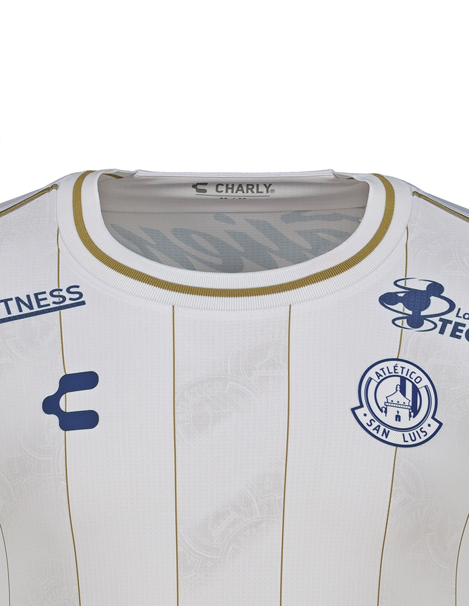 Jersey de atlético san luis visitante de manga corta jugador para hombre 3