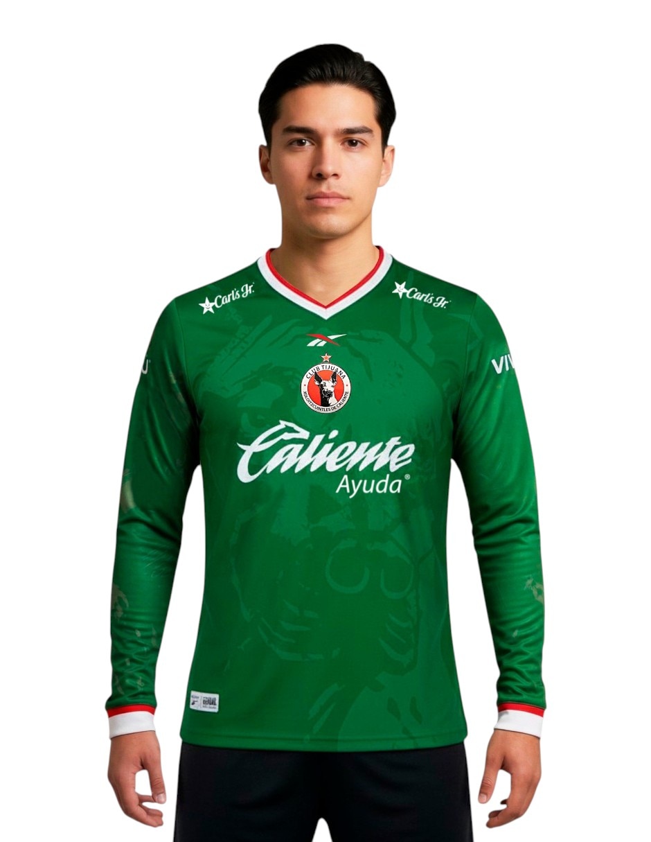Jersey de club tijuana de manga larga jugador para hombre Jersey de club tijuana de manga larga jugador para hombre