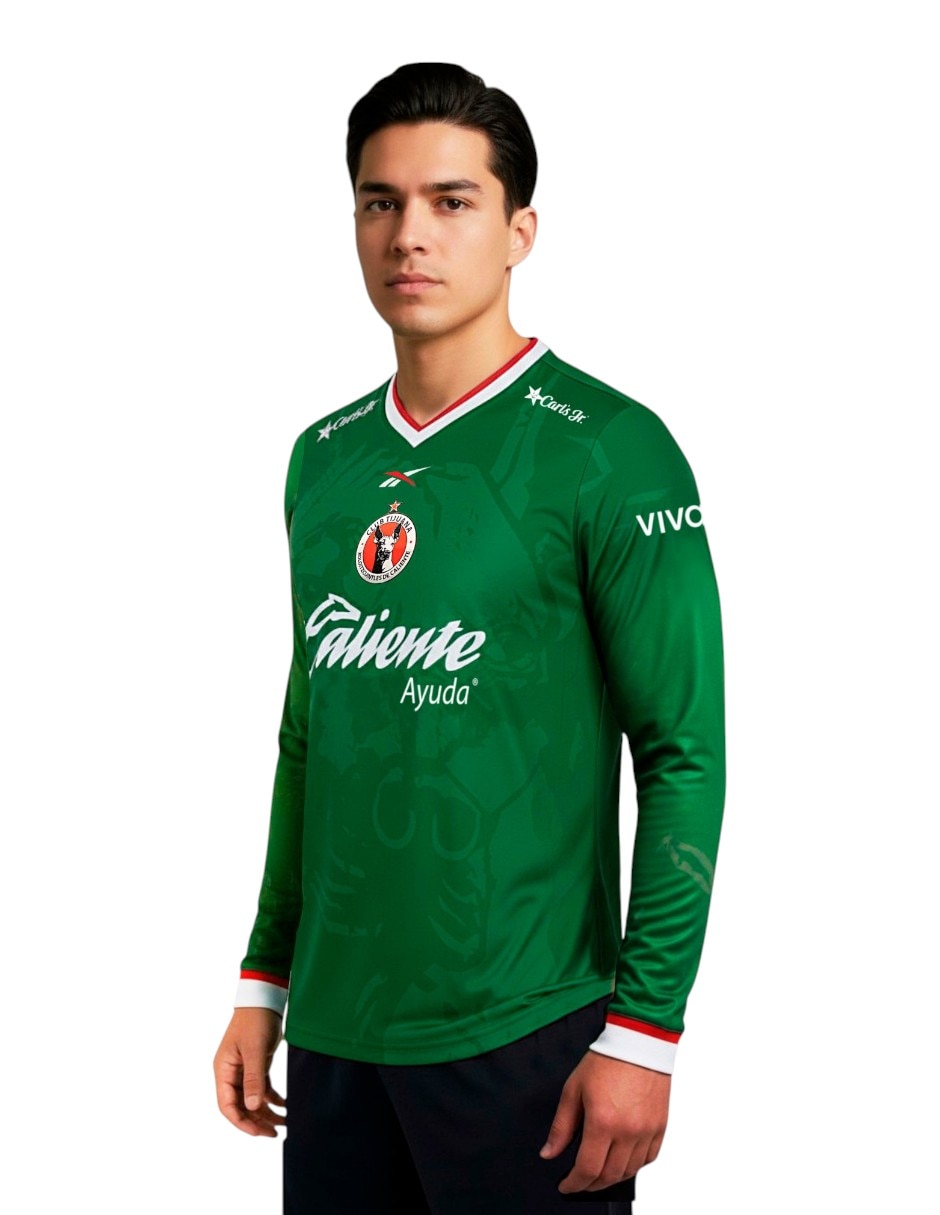 Jersey de club tijuana de manga larga jugador para hombre 5