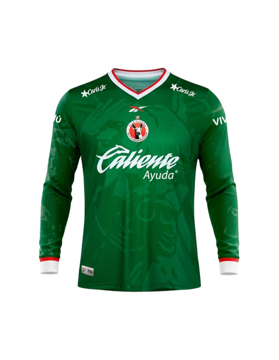 Jersey de club tijuana de manga larga jugador para hombre 4