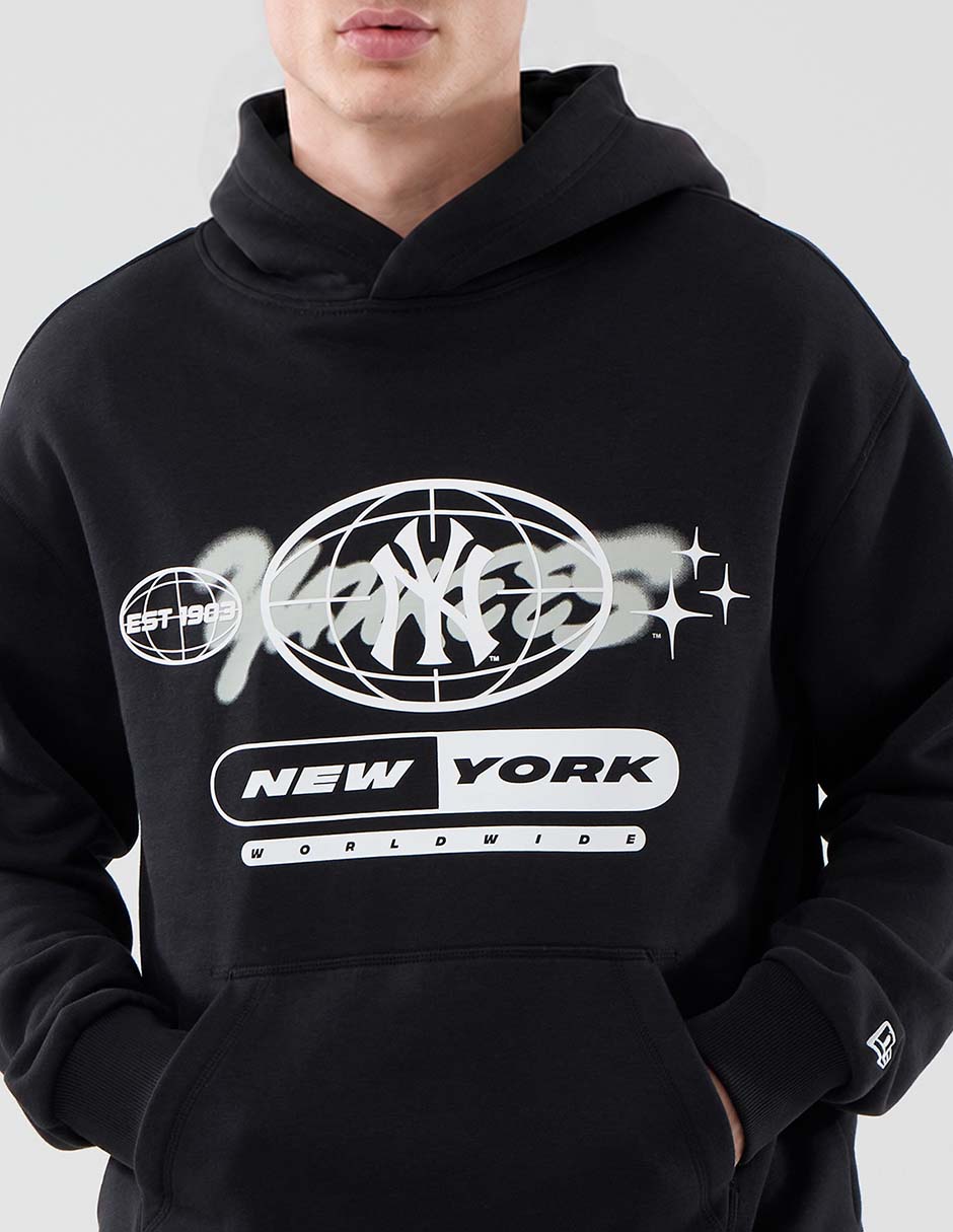 Sudadera para béisbol new era ny graphic con capucha y bolsa new york yankees unisex