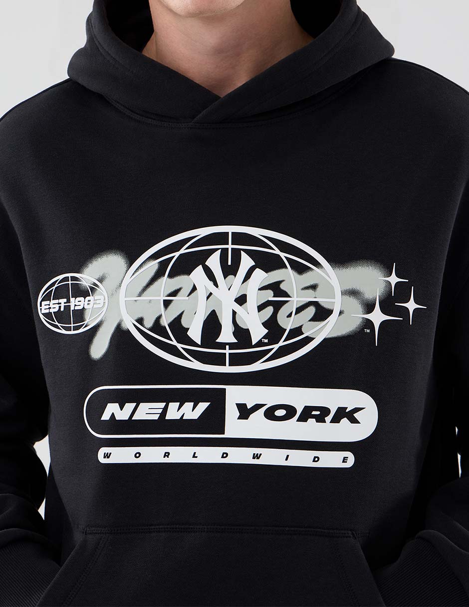 Sudadera para béisbol new era ny graphic con capucha y bolsa new york yankees unisex