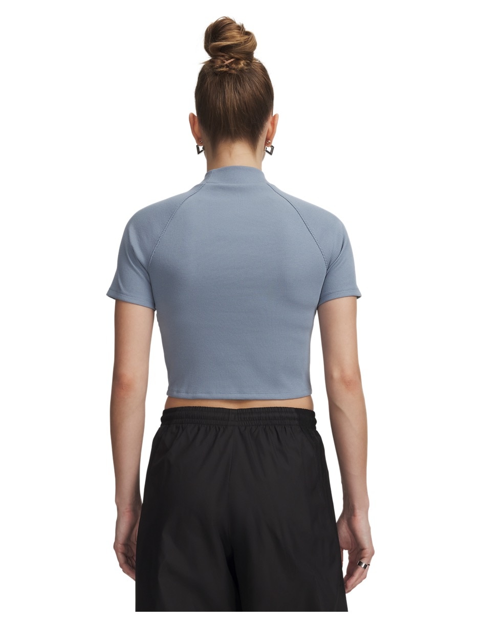 Playera deportiva para entrenamiento Ua Rival Rib Mock Ss Tee de mujer 2