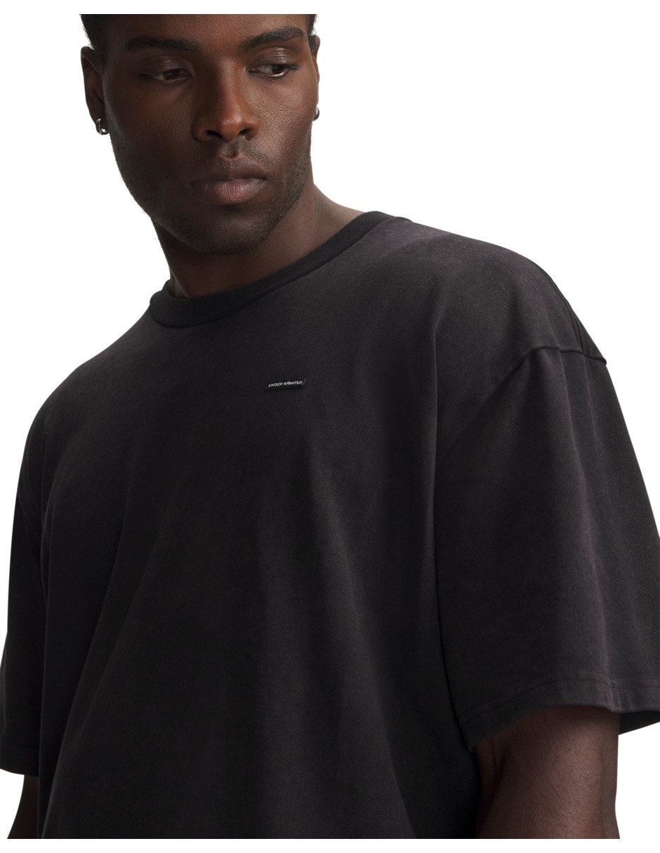 Playera deportiva para entrenamiento Ua M Hwt Os Wash Ss de hombre