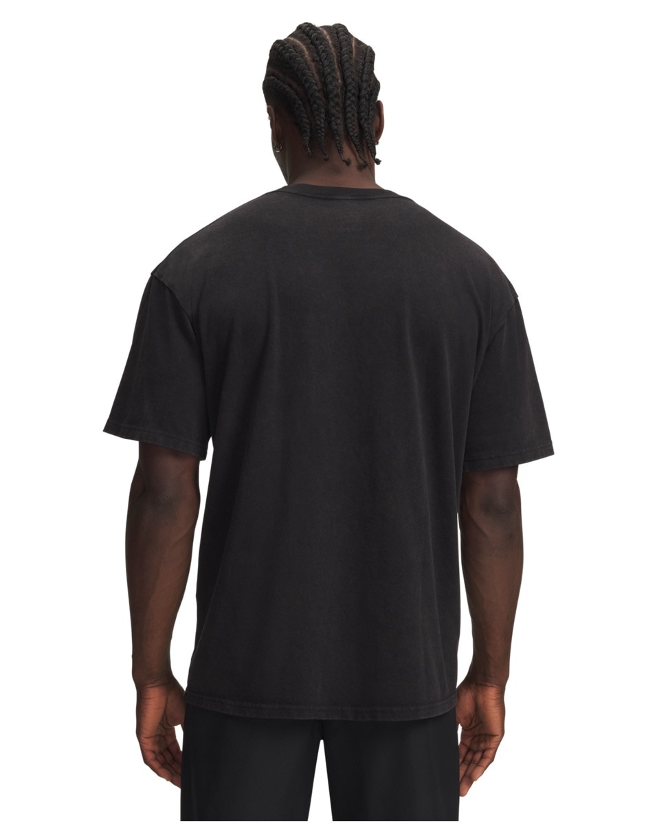 Playera deportiva para entrenamiento Ua M Hwt Os Wash Ss de hombre
