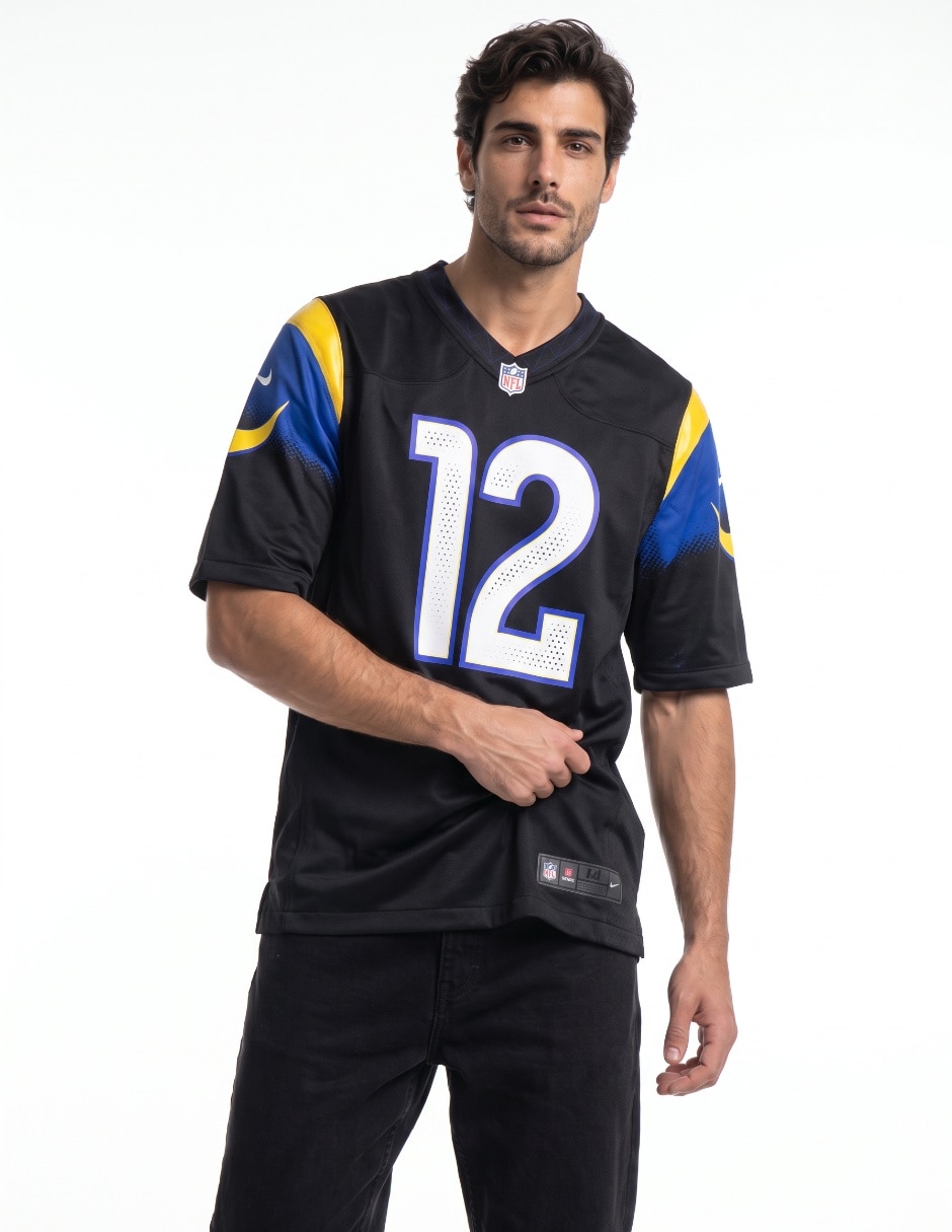 Jersey de Los Angeles Rams conmemorativo de Puka Nacua manga corta jugador de hombre