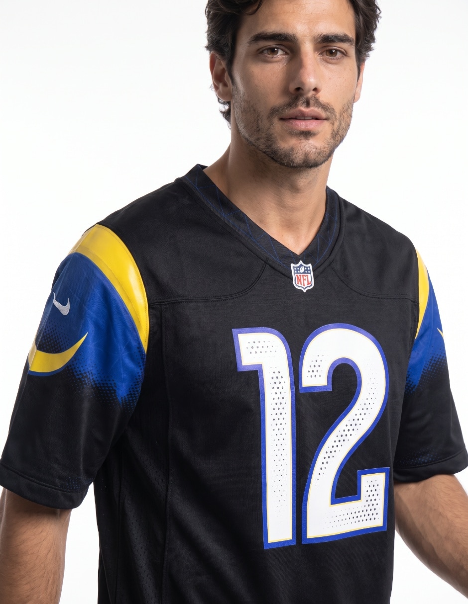 Jersey de Los Angeles Rams conmemorativo de Puka Nacua manga corta jugador de hombre 4