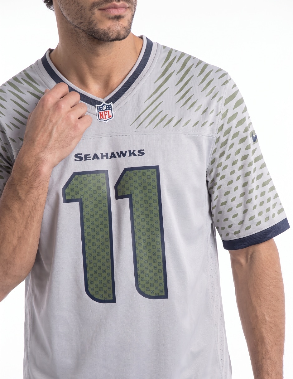 Jersey de Seattle Seahawks conmemorativo de manga corta jugador para hombre 4