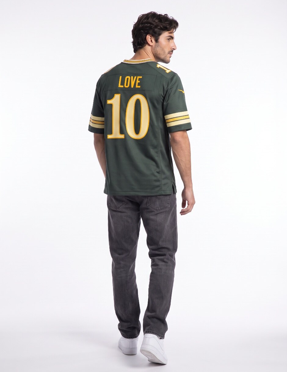Jersey de Green Bay Packers conmemorativo de manga corta jugador para hombre 2