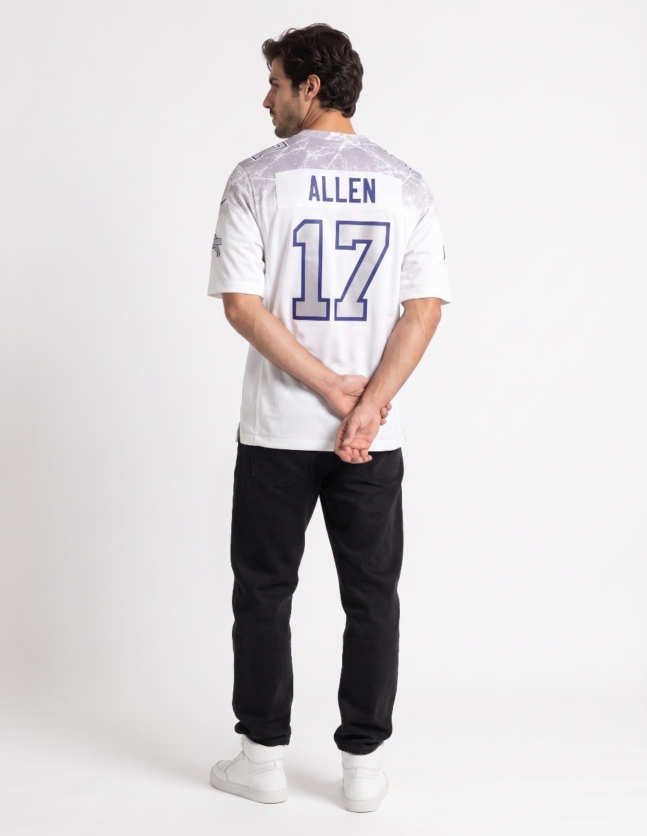 Jersey de Buffalo Bills conmemorativo de Josh Allen manga corta hugador para hombre 2