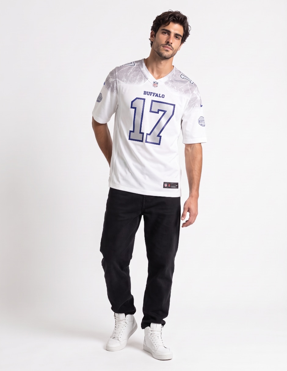 Jersey de Buffalo Bills conmemorativo de Josh Allen manga corta hugador para hombre 3