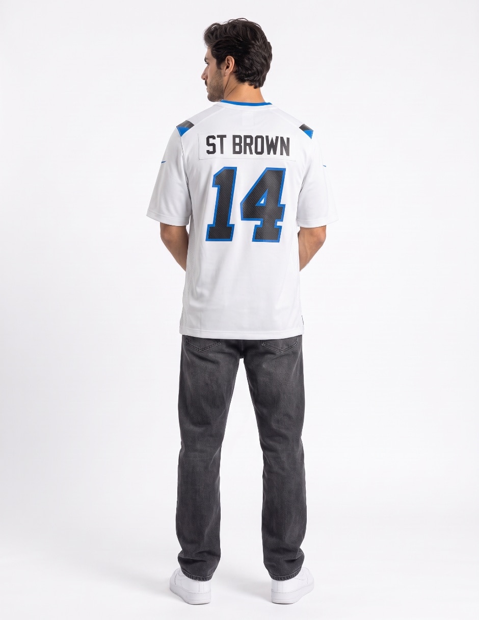 Jersey de Detroit Lions conmemorativo de manga corta jugador para hombre 2