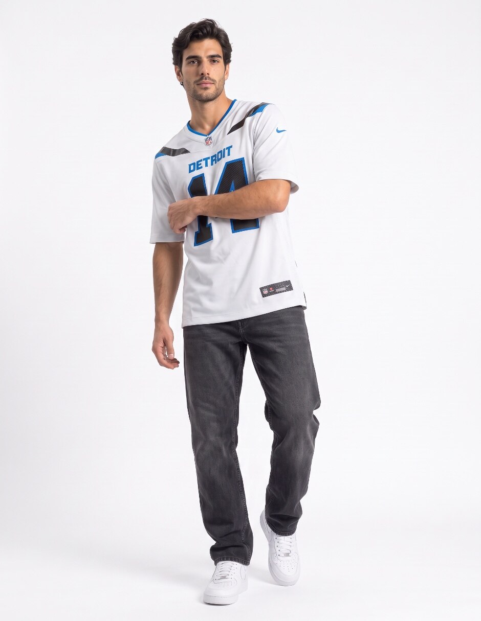 Jersey de Detroit Lions conmemorativo de manga corta jugador para hombre 3
