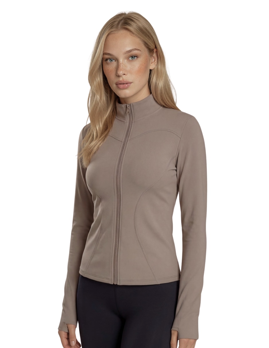 Chamarra para entrenamiento active essentials activewear de mujer 3