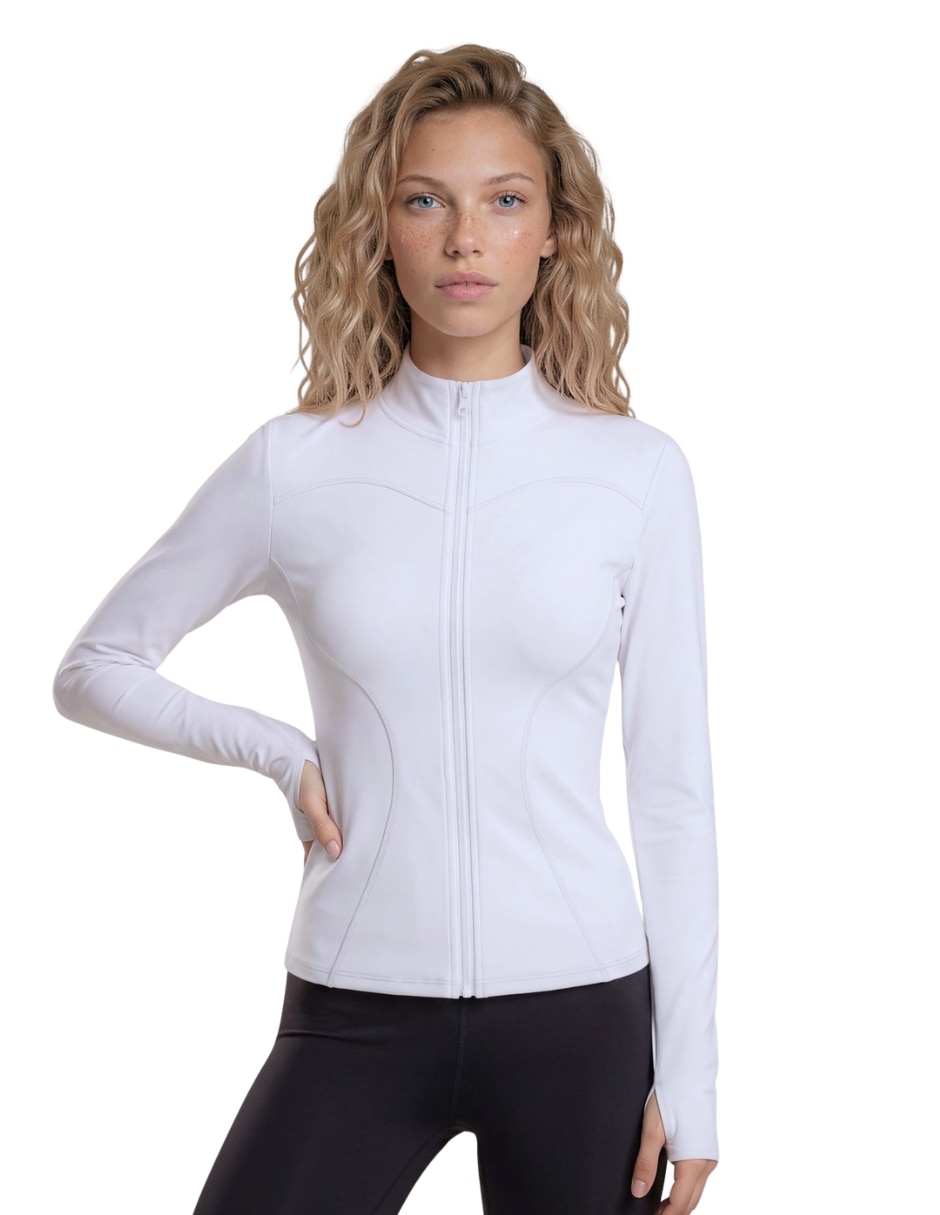 Chamarra para entrenamiento active essentials activewear de mujer 5