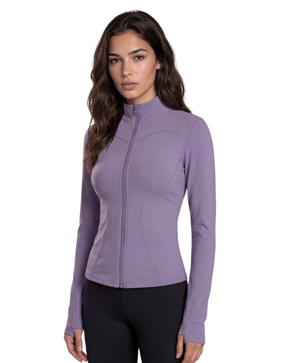 Chamarra para entrenamiento active essentials activewear de mujer 3