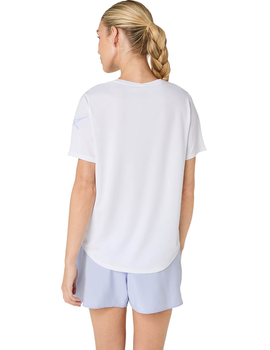 Playera deportiva para trail fujitrail logo ss de mujer 4