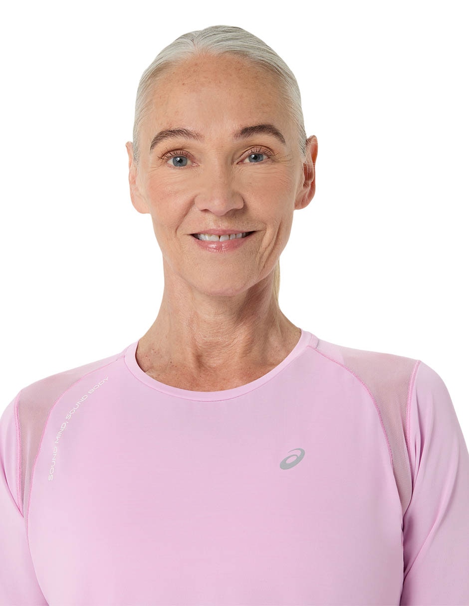 Playera deportiva para correr road de mujer 2