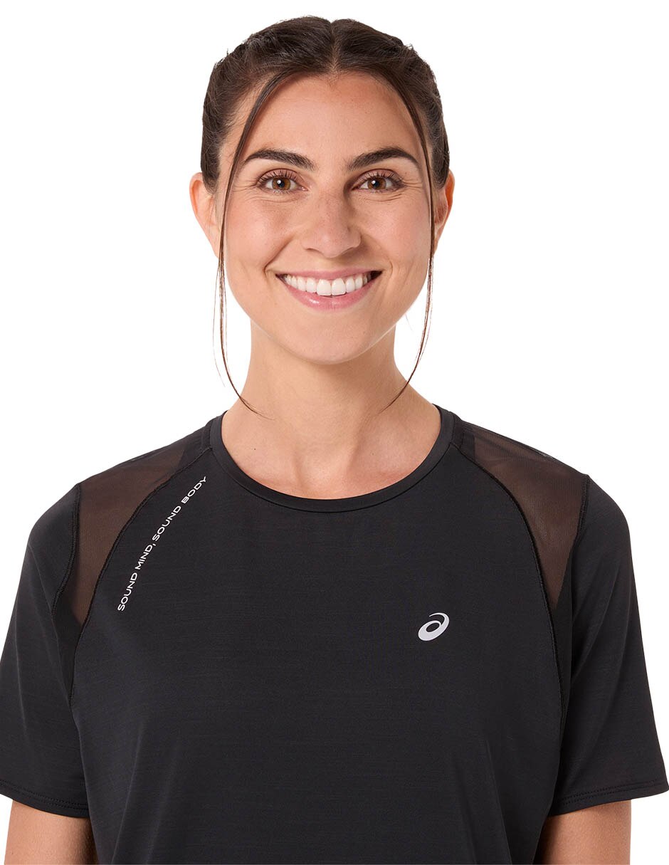 Playera deportiva para correr road de mujer 2
