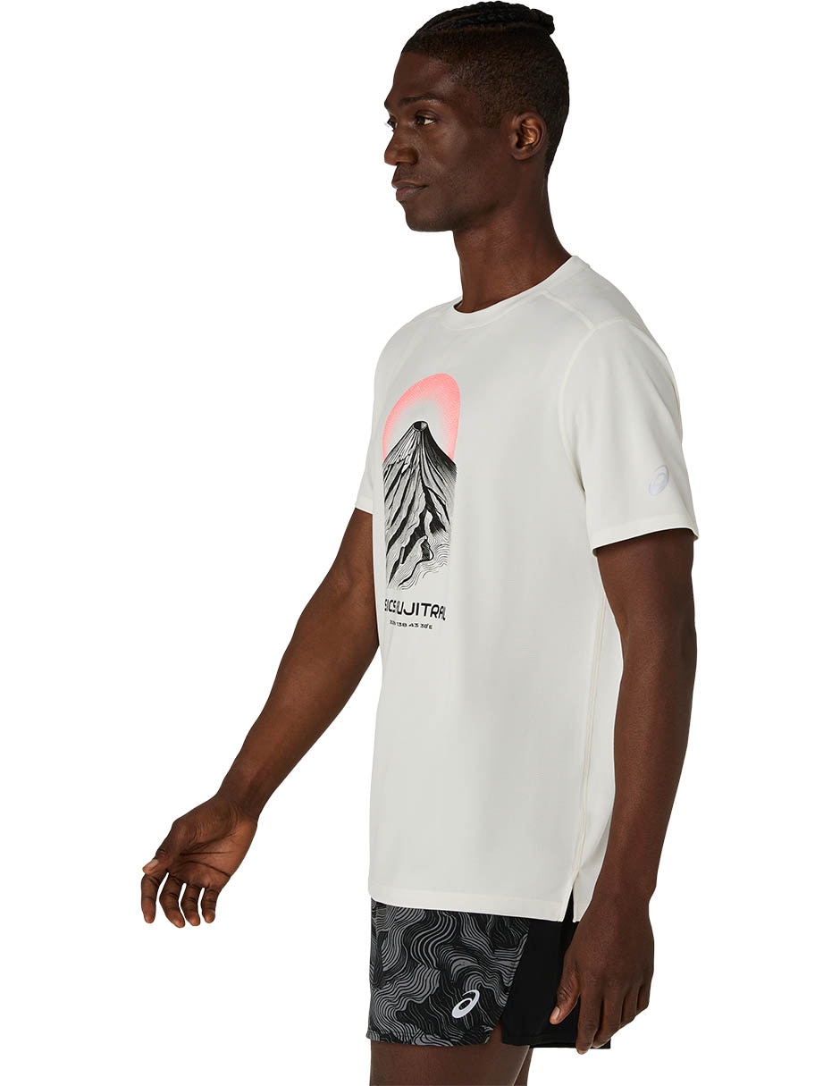 Playera deportiva para trail fujitrail logo ss de hombre 3