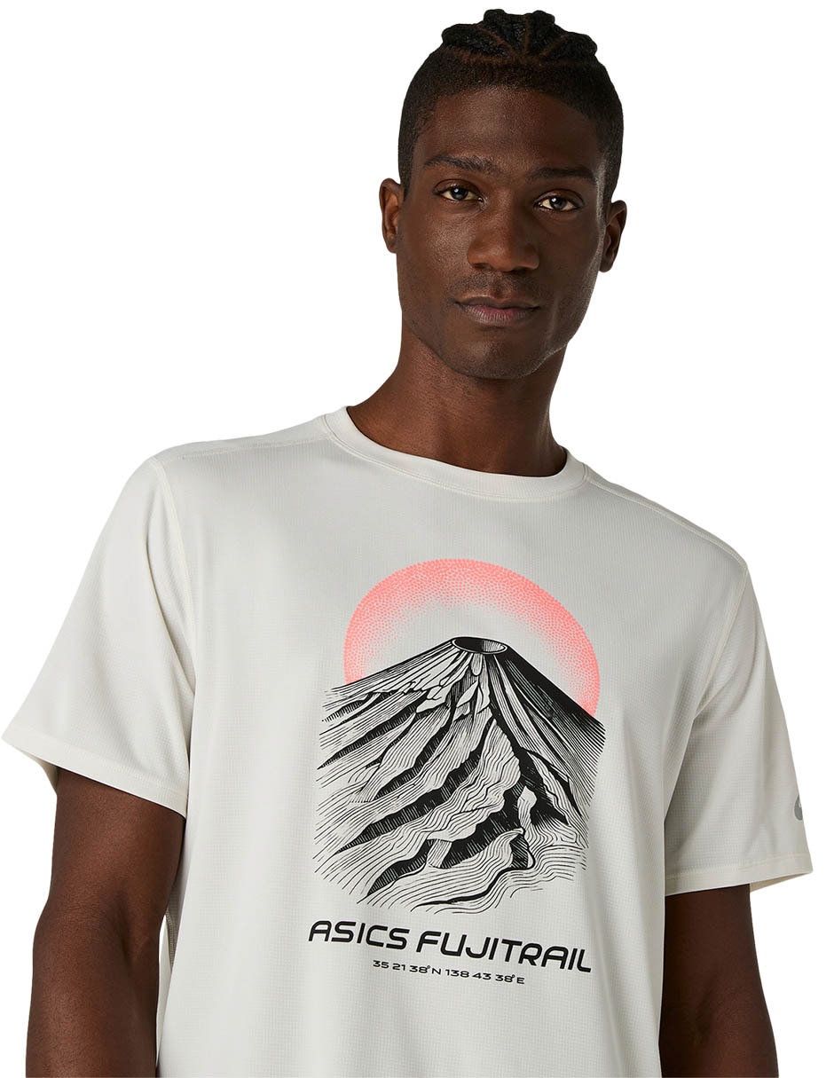 Playera deportiva para trail fujitrail logo ss de hombre 4