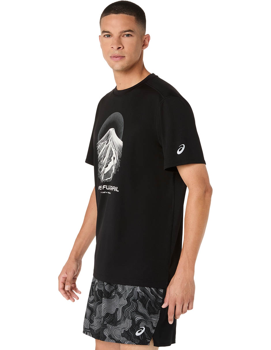 Playera deportiva para trail fujitrail logo ss de hombre 3