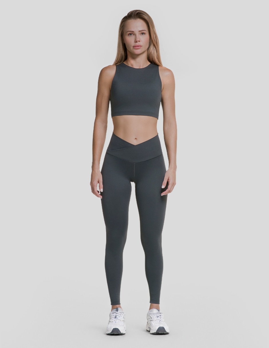 Malla para multidisciplina legging con pretina v compresión control de abdomen para mujer Malla para multidisciplina legging con pretina v compresión control de abdomen para mujer