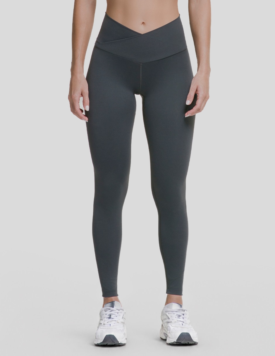 Malla para multidisciplina legging con pretina v compresión control de abdomen para mujer 2