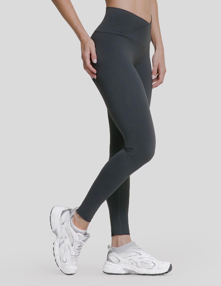 Malla para multidisciplina legging con pretina v compresión control de abdomen para mujer 3