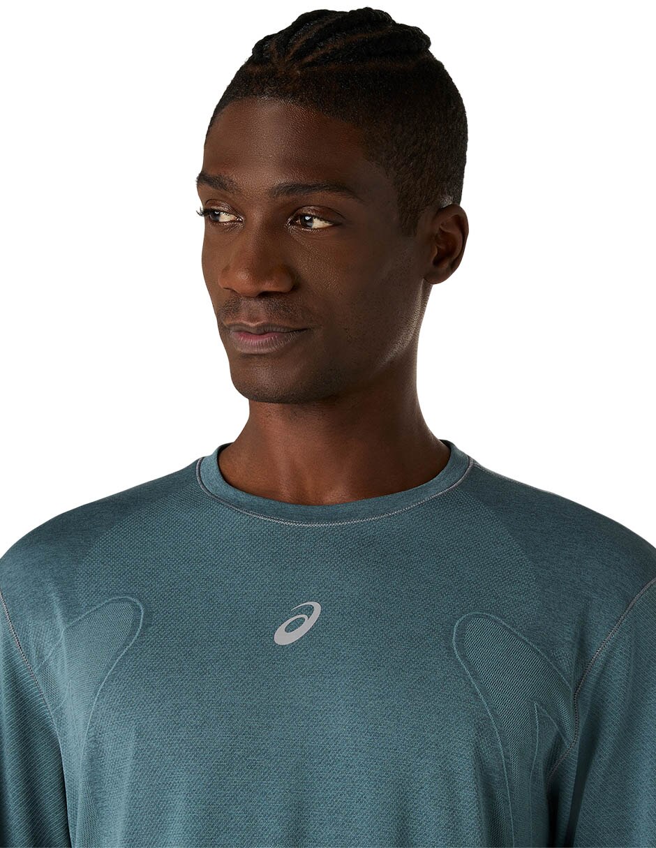 Playera deportiva para correr road seamless de hombre 4