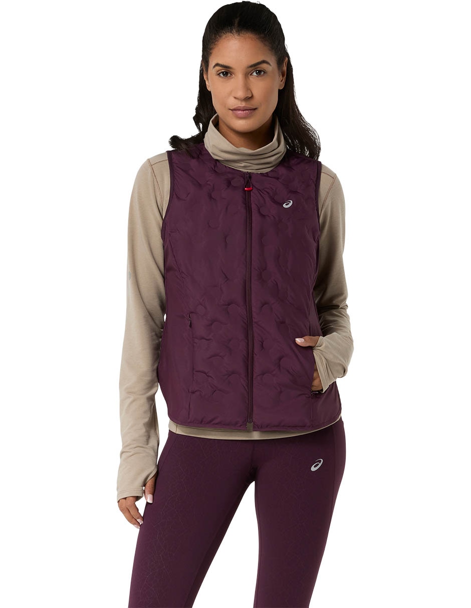 Playera deportiva para correr nagino run padded gilet de mujer Playera deportiva para correr nagino run padded gilet de mujer