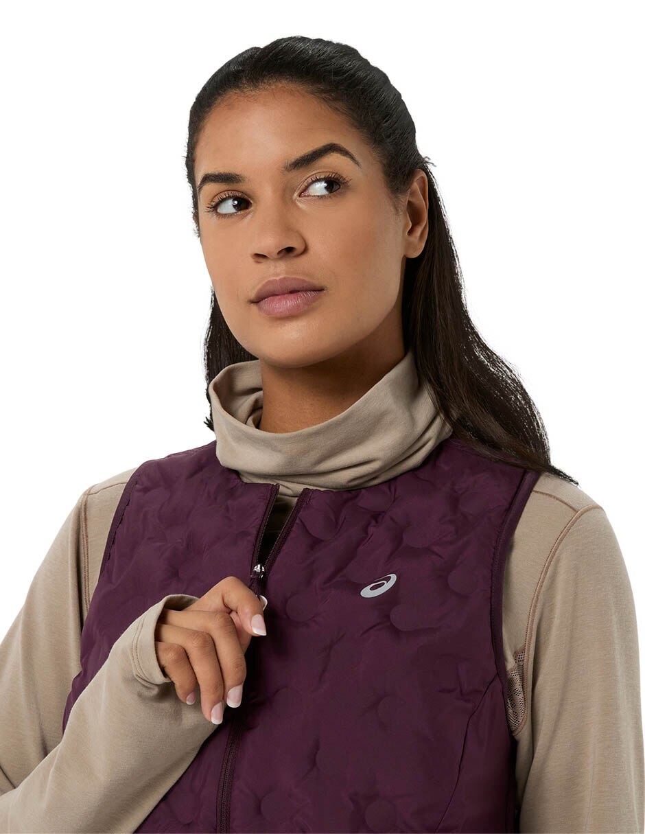 Playera deportiva para correr nagino run padded gilet de mujer 2