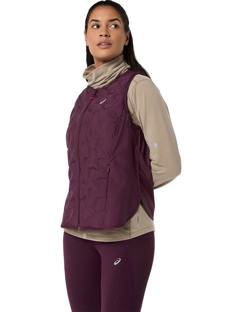 Playera deportiva para correr nagino run padded gilet de mujer 4