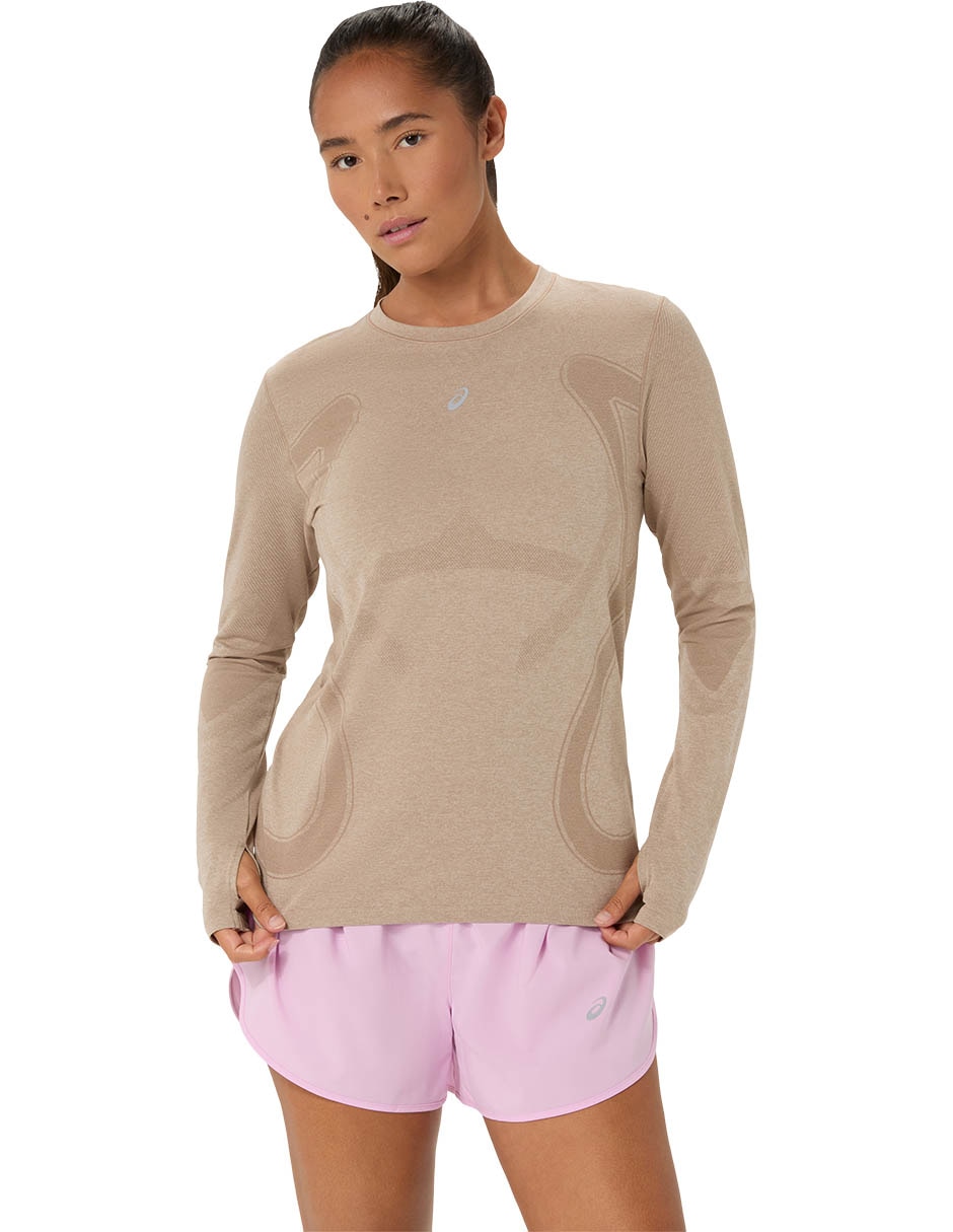Playera deportiva para correr road seamless de mujer Playera deportiva para correr road seamless de mujer