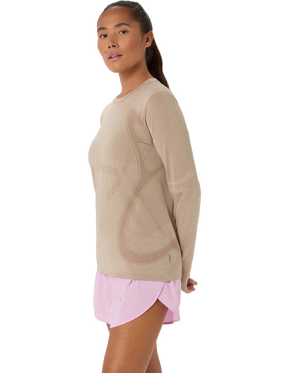 Playera deportiva para correr road seamless de mujer 3