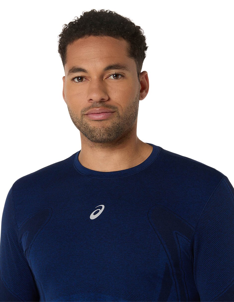 Playera deportiva para correr road seamless de hombre 4