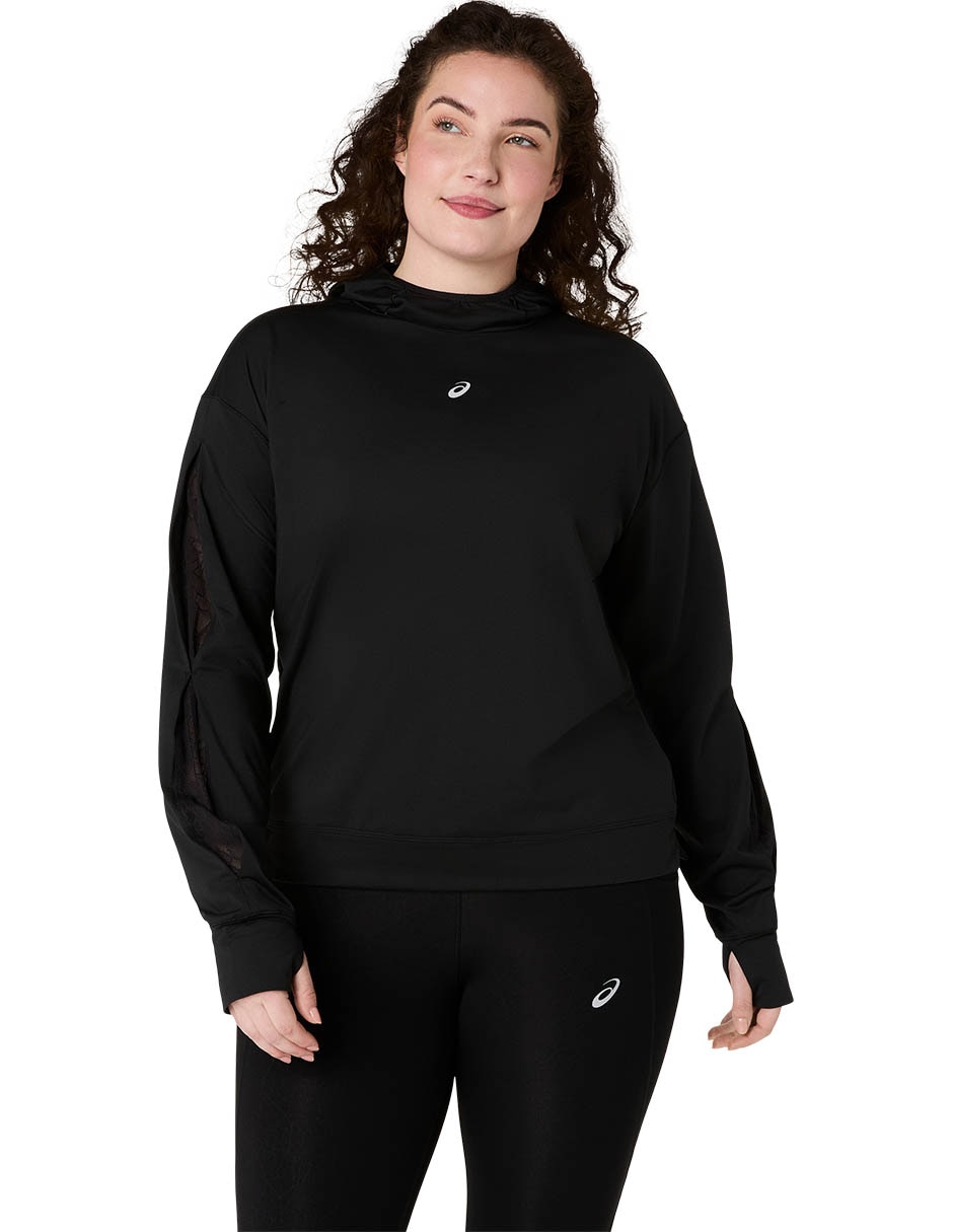 Sudadera para correr nagino run con capucha y bolsa para mujer Sudadera para correr nagino run con capucha y bolsa para mujer
